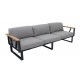 Zebra Belvedere Sofa 3-Sitzer graphite